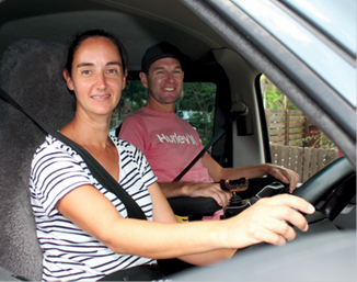 Casey’s front passenger conversion is suitable for his quadriplegia and lifestyle.